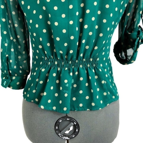 MINE - Sheer Blouse, Self Tie Front & Back Detail - Picture 6 of 8